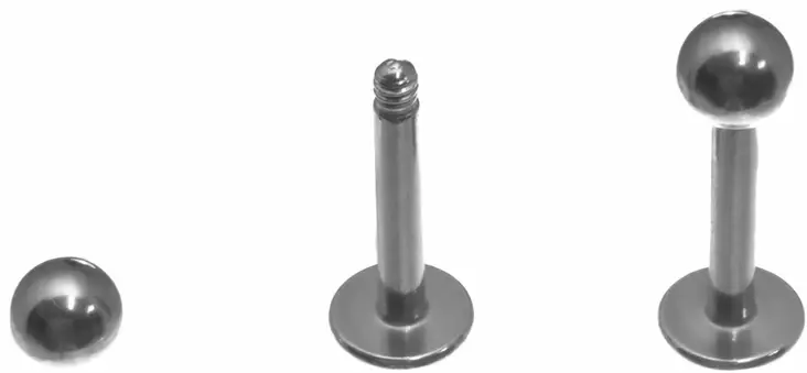 Labret koru pallolla - Labret/helix korut - L16104 - 1