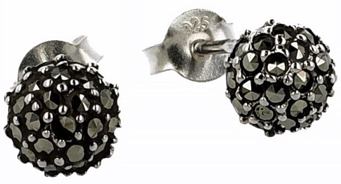 Puolipallo korvakorut HK834 - Hopeiset korvakorut - HK834 - 1