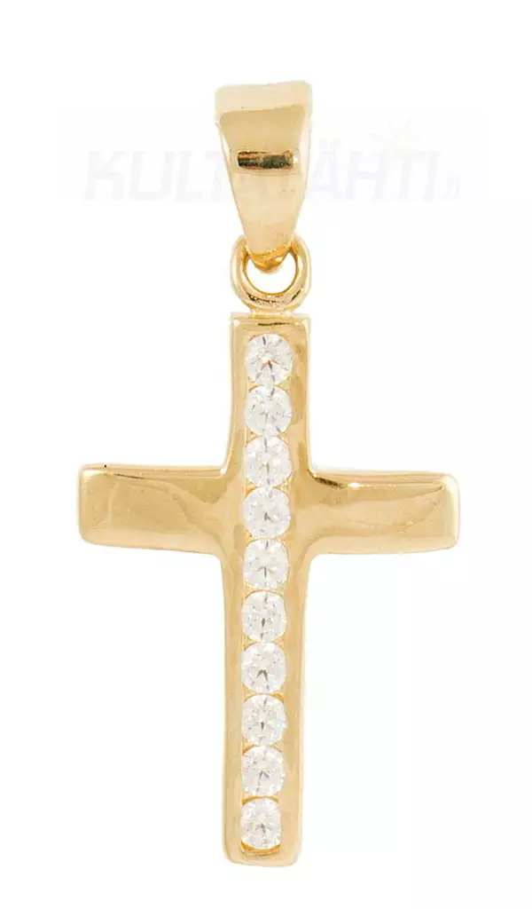 Kultainen rippiristi zirkoneilla ARKR4 - OUTLET kaulakorut ja riipukset - ARKR4 - 1
