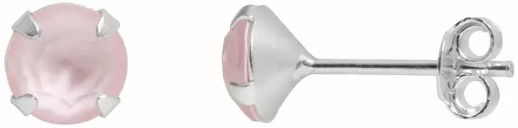 VAALEAN PINKKI PY=C3=96RE=C3=84 7 MM HK934 - Hopeiset korvakorut - HK934 - 1