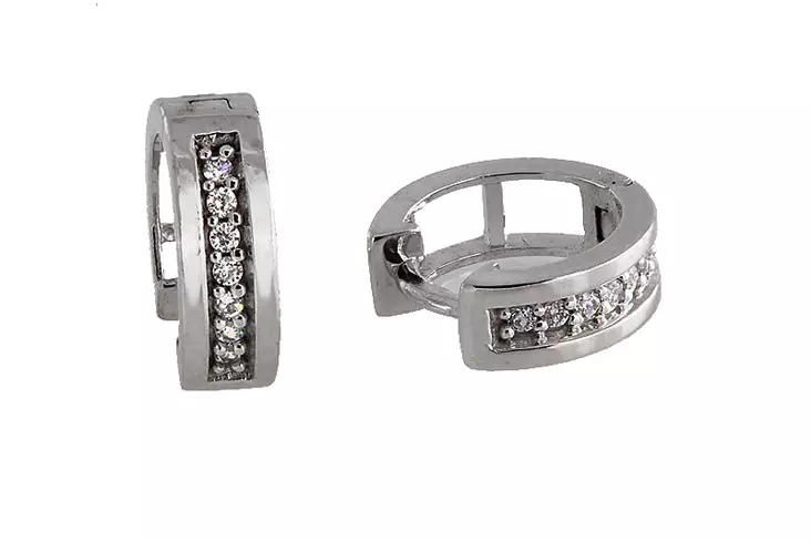 Valkokultaiset korvarenkaat 17-K1514 - Kultaiset korvakorut - 17-K1514 - 1