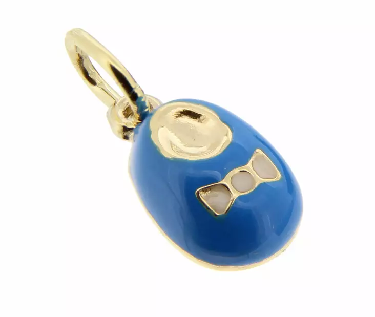 Vauvan tossu sininen - Kultaiset riipukset - K140-04 - 3