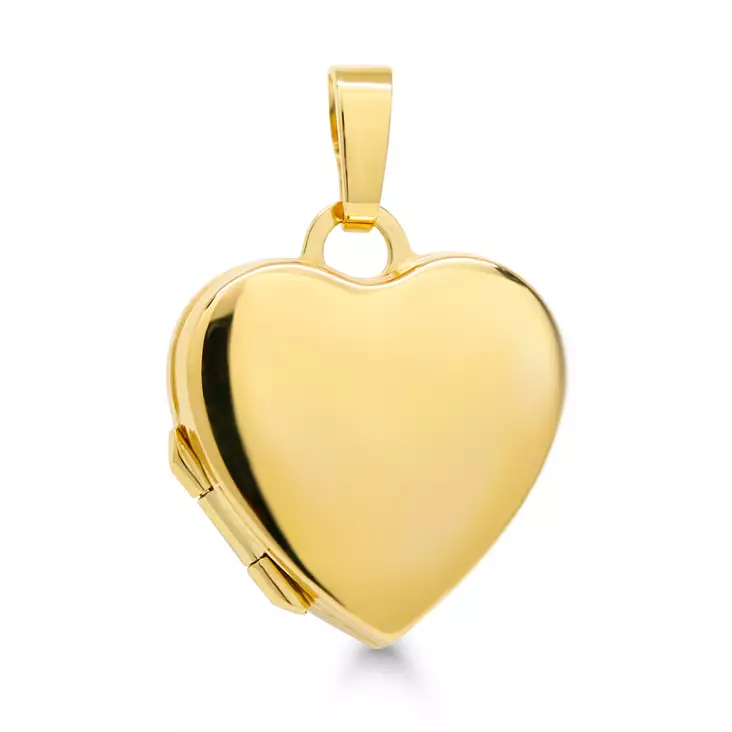 Medaljonki Sydän kultaa 11 x11 mm 6-2294 - Lahjaideat naisille - 6-2294 - 1