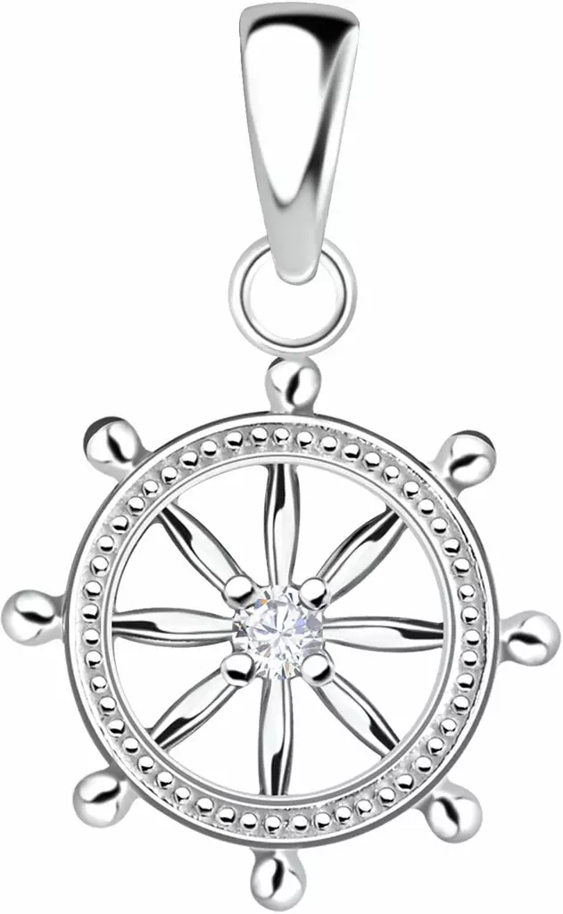 Ruori riipus 12mm hopeaa 45cm - Hopeiset riipukset - Y0974 - 1