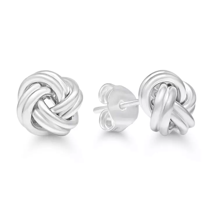 Hopeiset solmukorvakorut 8 mm - Hopeiset korvakorut - SX-E0014 - 1