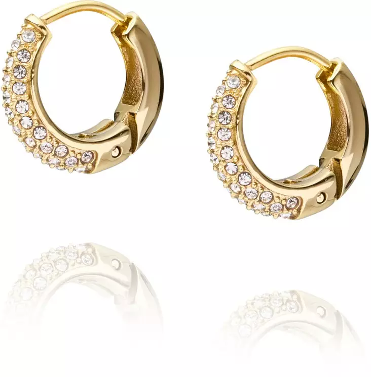 Mockberg Pave precious small gold hoops - Teräksiset korvakorut - MB0194 - 1
