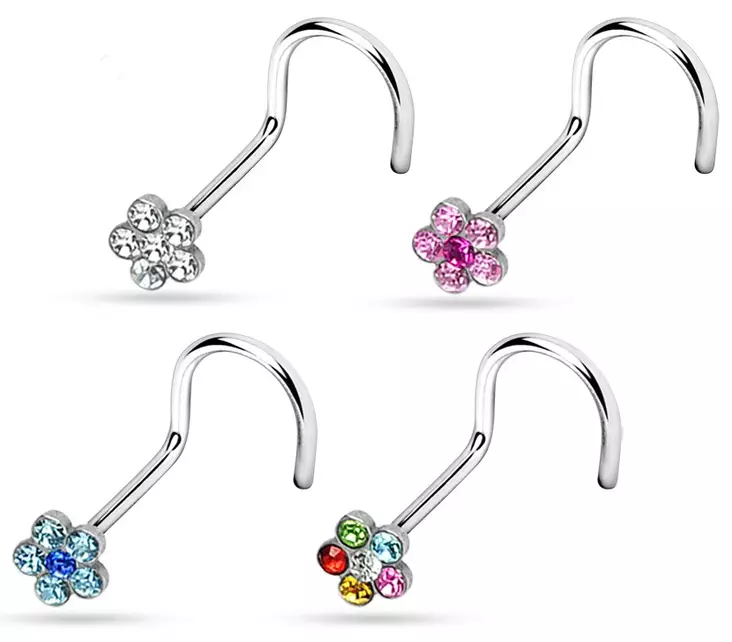 Nenäkoru setti lajitelma - Lävistyskorut - NK-H4 - 1