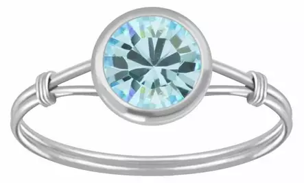 Hopeasormus Kristallilla Y3464 - Hopeiset sormukset - Y3464165 - 1