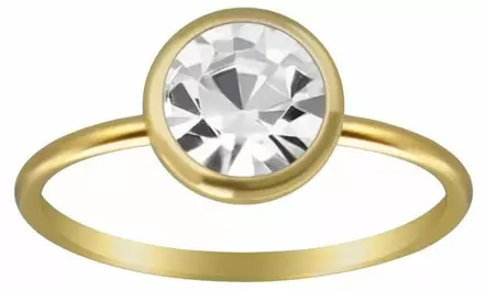 Kullattu Hopeasormus Kristallilla Y3451 - Hopeiset sormukset - Y3451165 - 1