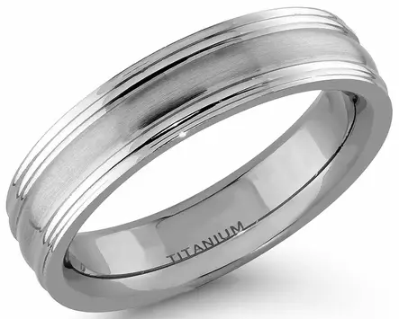 MyLove titaaninen kihlasormus 6-TI-102-5 - Kihlasormukset - 6-TI-102-5-155 - 1