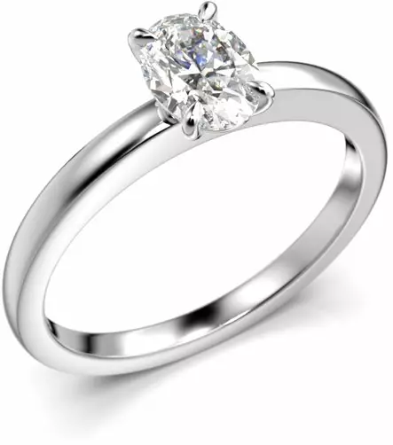 Festive Selena timanttisormus 0,50 karaatin laboratoriotimantilla 683-050L-VK yläviistosta - Timanttisormukset Festive - 14-683-050L-VK-145 - 1