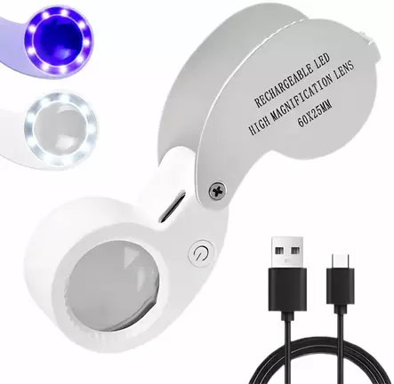 Kultasepän suurennuslasi LED, UV-valolla - Kellosepäntyökalut - Z9215 - 1