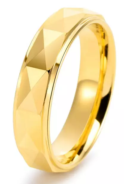 Tungsten Steel Hiottu sormus 6mm - Sormukset tungsten ja zirkonium - G17-165 - 1