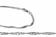 17-519SIV Valkokultainen signaporeketju 45cm - Kultaiset kaulakorut - 17-519SIV-45 - 1