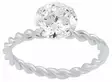 Hopeinen Kierresormus Zirkonialla Y2654 -  -  - 1