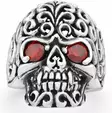 Red eyed skull sormus IN549 - OUTLET Hopeasormukset - IN549-1975 - 1