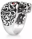 Red eyed skull sormus IN549 - OUTLET Hopeasormukset - IN549-1975 - 2