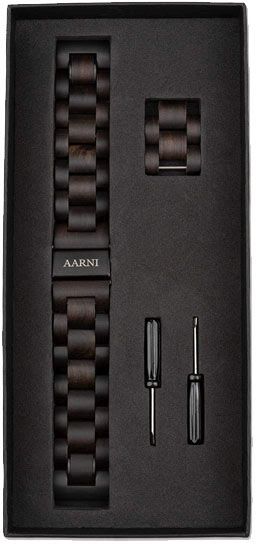 AARNI vaihtoranneke Ebony - Aarni miesten rannekellot - 12015 - 1