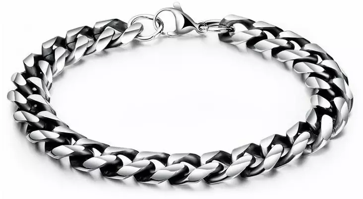 Carl Panssariranneketju Ter=C3=A4s GRK005 1 - Teräksiset rannekorut - GRK005 - 1