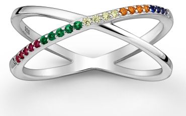 Crossing Rainbow sormus IN25229 - Super outlet - hopeasormukset - IN25229-1725 - 1