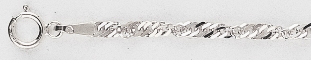 H4940-185 Signapore rannekoru 2,4mm 18,5 cm - Hopeiset kaulakorut - H4940-185 - 1