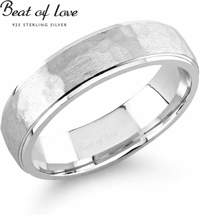 HS047-5MM Beat of Love Hopeakihla - Kihlasormukset - HS047-5MM-185 - 2