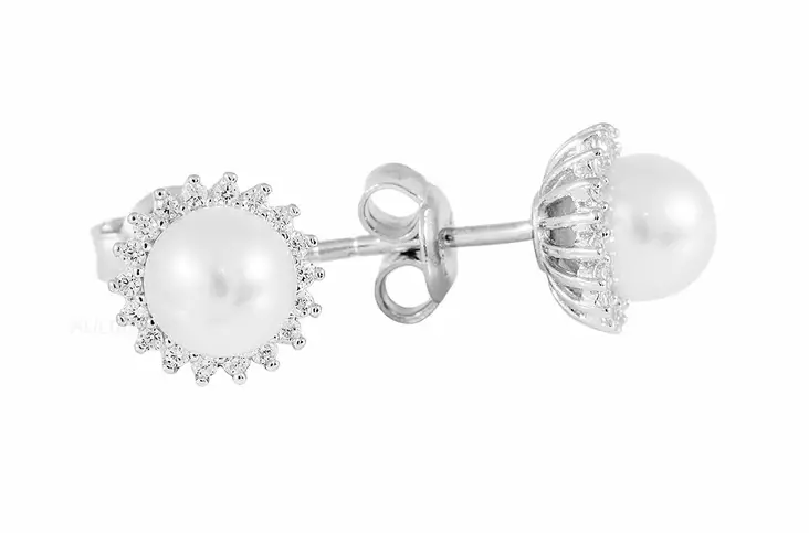 Hopeakorvakorut helmill=C3=A4 - Hopeiset korvakorut - C10685 - 1