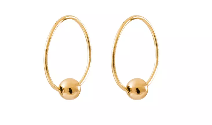 Hoitorengas keltakultaa 10mm - Kultaiset korvakorut - K30035 - 1