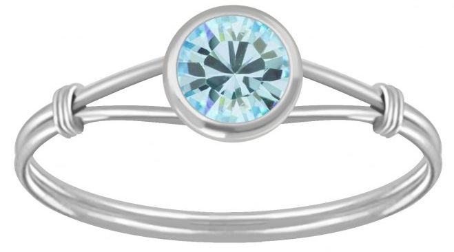 Hopeasormus Kristallilla Y3455 - Hopeiset sormukset - Y3455165 - 1