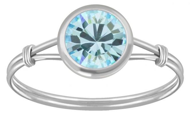 Hopeasormus Kristallilla Y3464 - Hopeiset sormukset - Y3464165 - 1