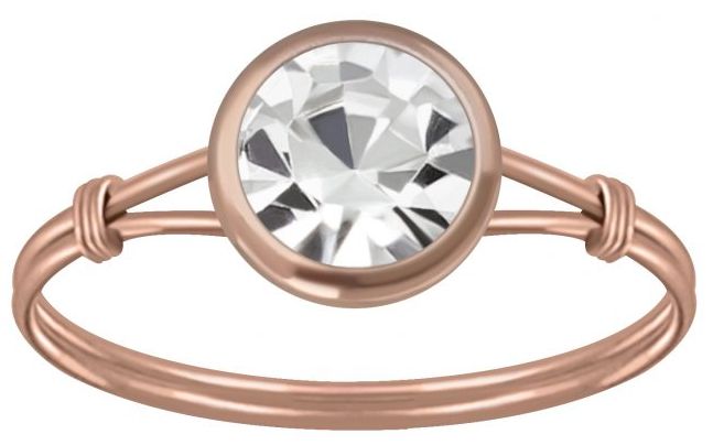 Hopeasormus Kristallilla Y3468 - Hopeiset sormukset - Y3468165 - 1