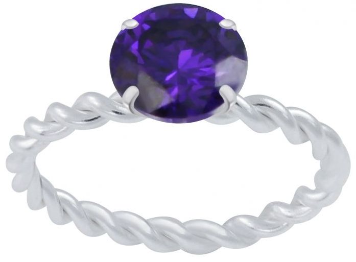 Hopeinen Kierresormus Zirkonialla Y2652 - Hopeiset sormukset - Y2652165 - 1