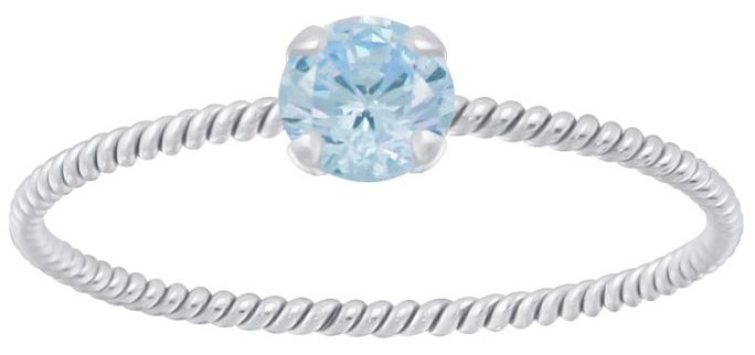 Hopeinen Kierresormus Zirkonialla Y4642 - Super outlet - hopeasormukset - Y4642165 - 1