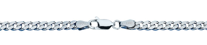 Hopeinen panssarikaulaketju - Hopeiset riipusketjut - H608-55 - 1