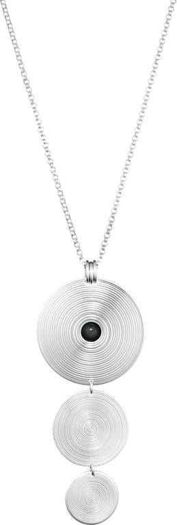 Kalevala koru hopeiset Kosmos korvakorut mustalla onyksill=C3=A4 - Hopeiset kaulakorut - 2268770ON45 - 1