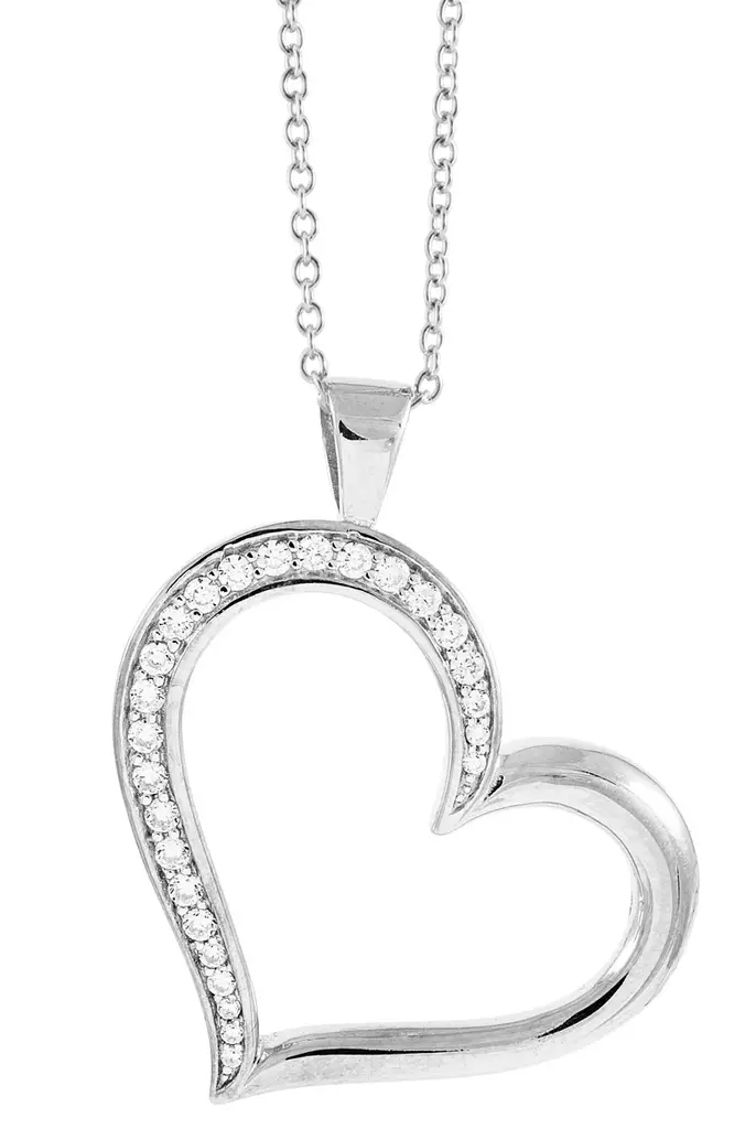 SYD=C3=84N RIIPUS ZIRKONIT SILVER C10024S-45 - Hopeiset riipukset - C10024S-45 - 1