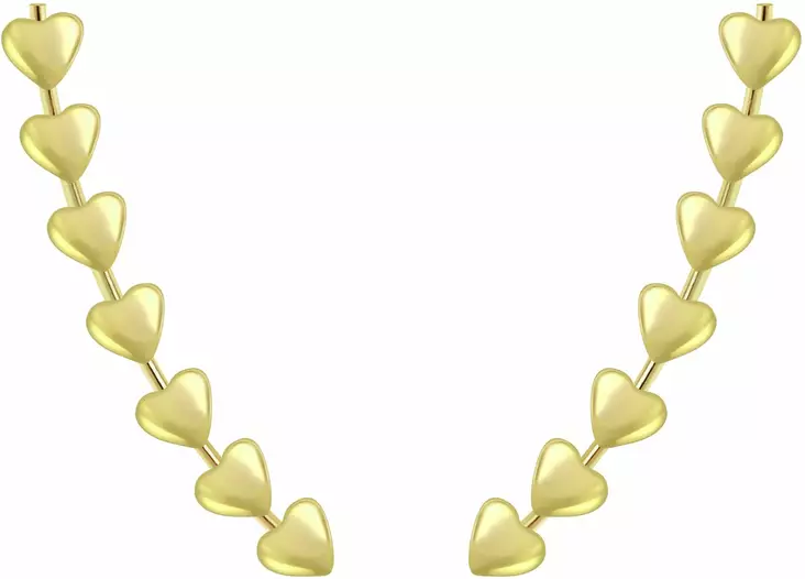 Kiipij=C3=A4 Korvakorut Gold Heart 7 Y4285 - Hopeiset korvakorut - Y4285 - 1