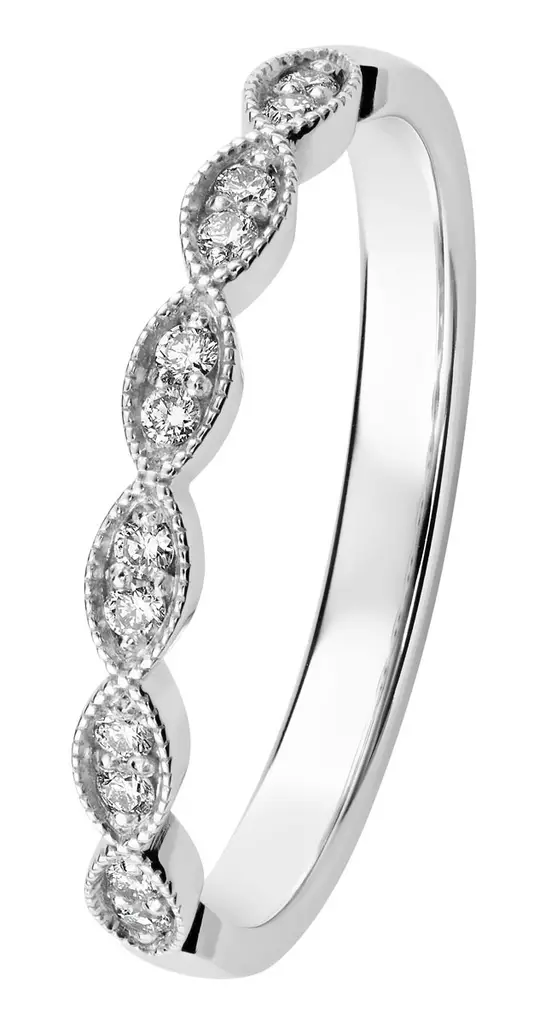 Valkokultainen Kohinoor Clara timanttisormus 033-269V-12 - Timanttisormukset Kohinoor - 033-269V-12-155 - 1