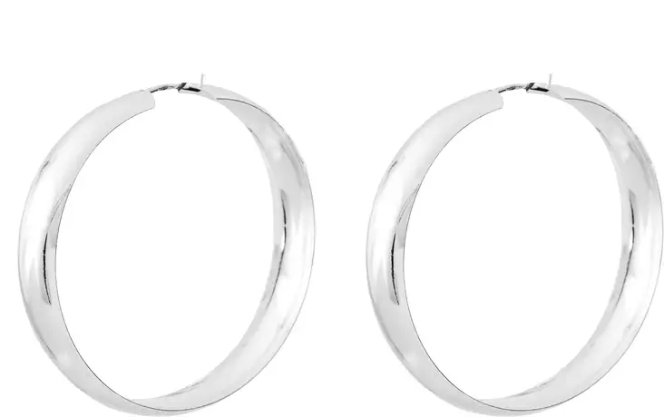 Korvarenkaat 7,5x42mm - Hopeiset korvakorut - H3005 - 1