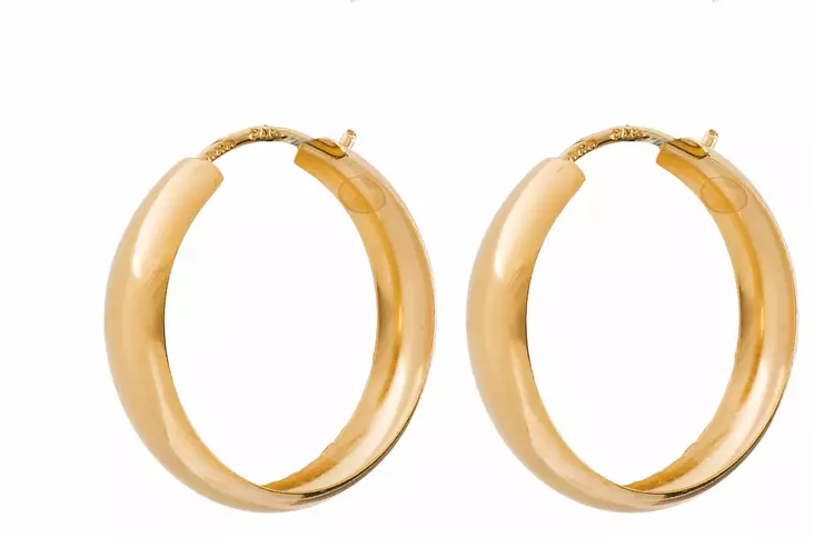 Kultainen korvarengas 4x15mm - Kultaiset korvakorut - K30005 - 1