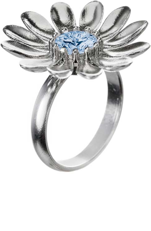 Lempikoru Kukkanen sormus 3607609, Sininen - Hopeiset sormukset - 3607609155 - 1