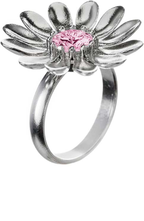 Lempikoru Kukkanen sormus, pinkki - Hopeiset sormukset - 3607606155 - 1