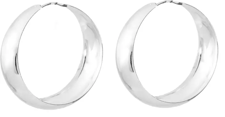 Levenevä korvarenkaat 8-12x35mm - Hopeiset korvakorut - H3025 - 1