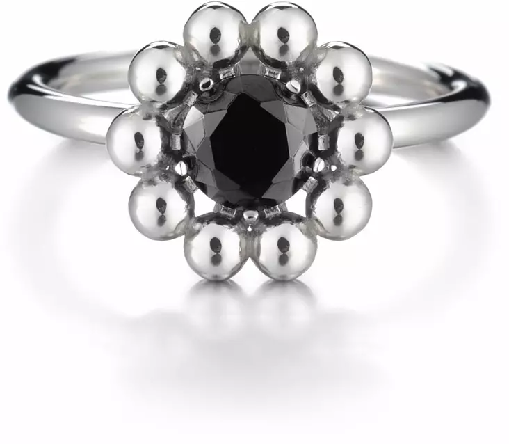 Lumoava Daisy musta sormus L52238160 - Hopeiset sormukset - L52238160155 - 1