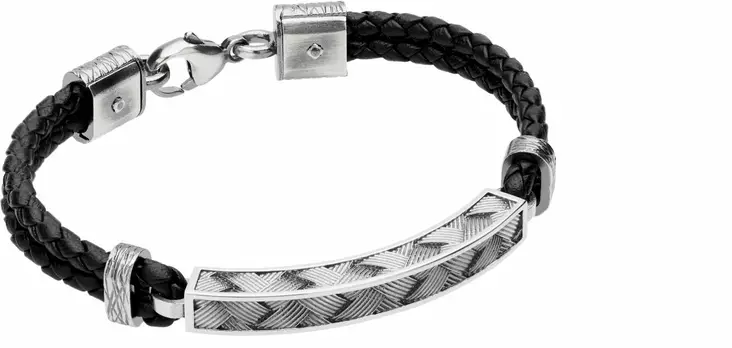 Lumoava Oiva nahkarannekoru L53221696195 - Hopeiset rannekorut - L53221696195 - 1