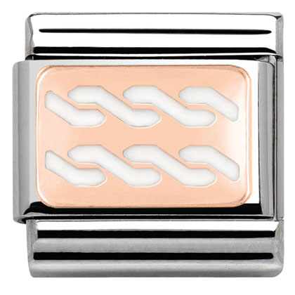 Nomination RoseGold Valkoiset Letit - Nomination ALE Classic palat - 430201-05 - 1