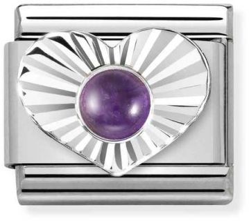 Nomination pala Silver Shine Syd=C3=A4n Ametisti 330508-35 - Composable Classic - 330508-35 - 1