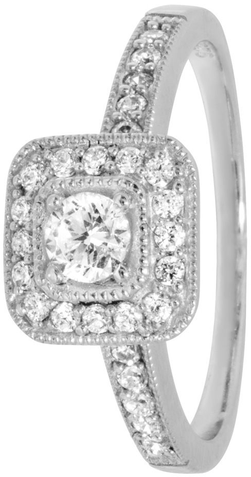 Novara zirkon sormus CR10345-165 - Hopeiset sormukset - CR10345-165 - 1