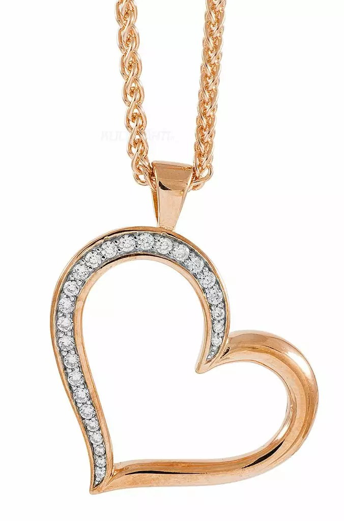 Syd=C3=A4nriipus zirkoneilla - Hopeiset kaulakorut - C10024-45 - 1