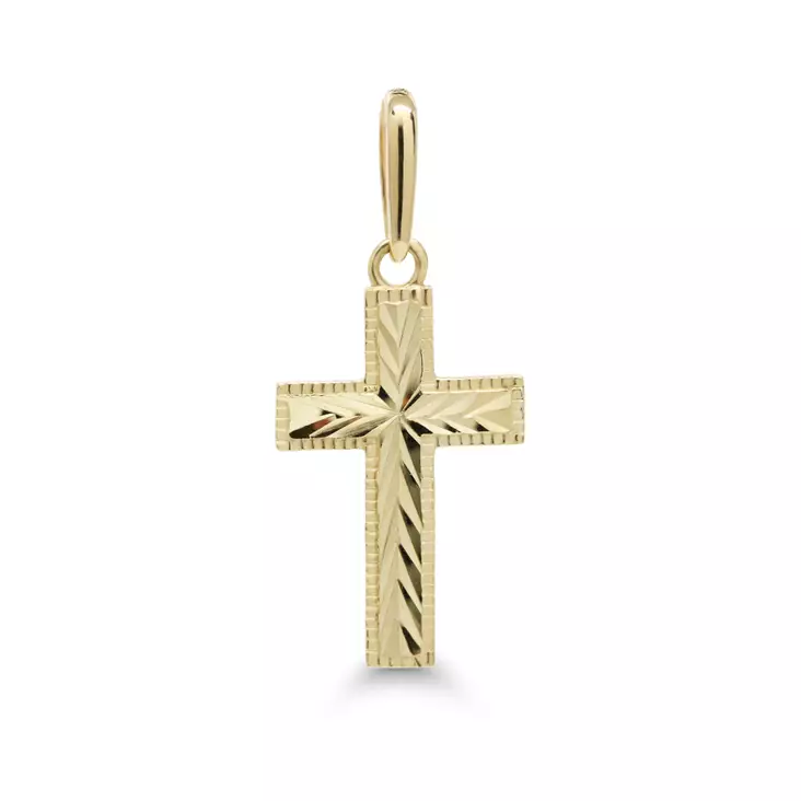 Kultainen ristiriipus timanttileikkaukse - Rippiristi kulta - 6-9935 - 1